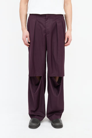 Dickson Lim Cut Out Knee Trouser