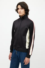Diesel Black & Cream Stripe Track Jacket