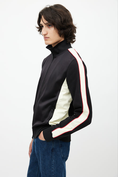 Diesel Black & Cream Stripe Track Jacket