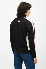 Diesel Black & Cream Stripe Track Jacket