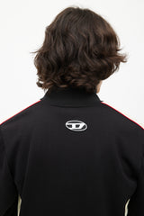 Diesel Black & Cream Stripe Track Jacket