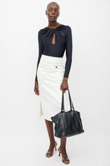 Diesel Black & Silver Leather Stud Bag