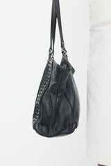 Diesel Black & Silver Leather Stud Bag