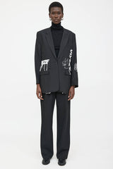 Diesel Wool Embroidered Blazer