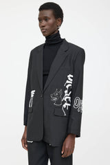 Diesel Wool Embroidered Blazer