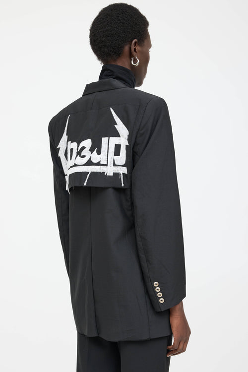 Diesel Wool Embroidered Blazer