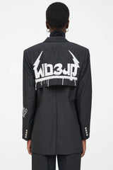 Diesel Wool Embroidered Blazer
