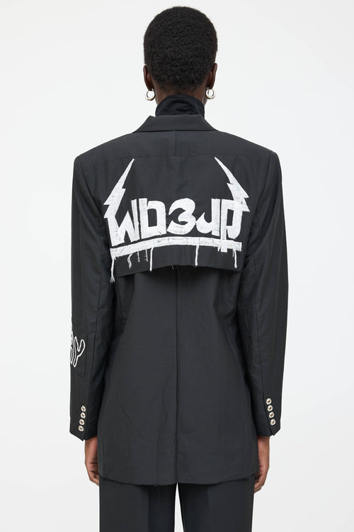 Diesel Wool Embroidered Blazer