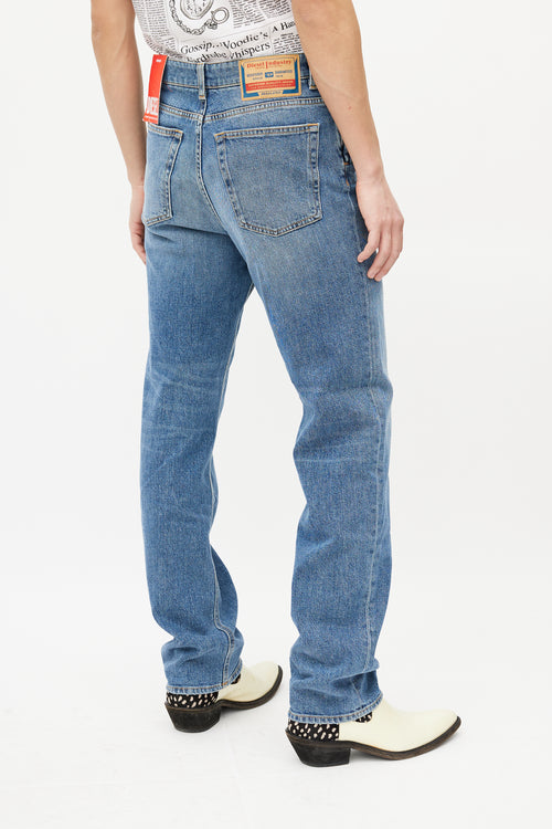 Diesel Blue & Silver 0lici Straight Denim Jeans