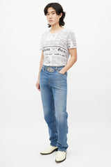 Diesel Blue & Silver 0lici Straight Denim Jeans