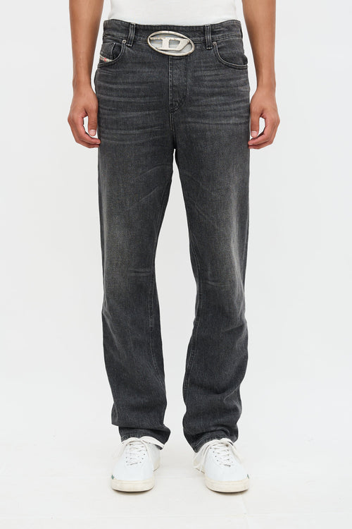 Diesel D-Rekiv 0ckah Logo Buckle Jeans