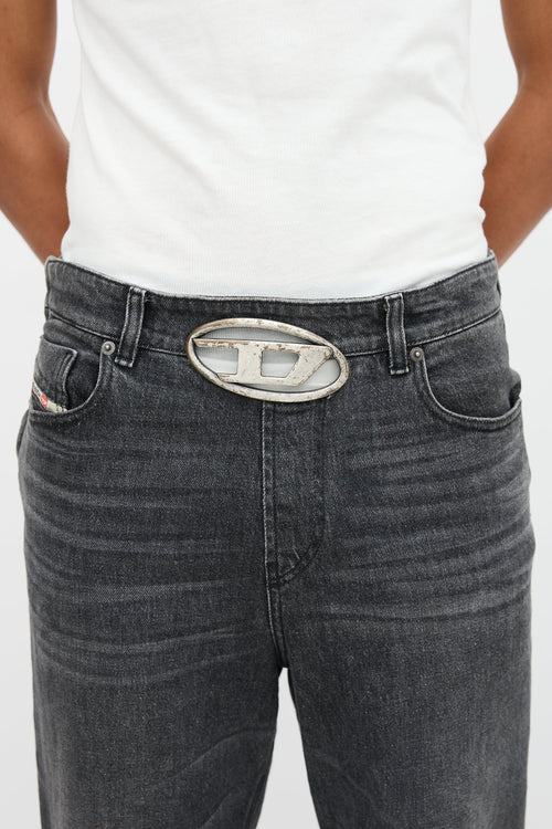 Diesel D-Rekiv 0ckah Logo Buckle Jeans