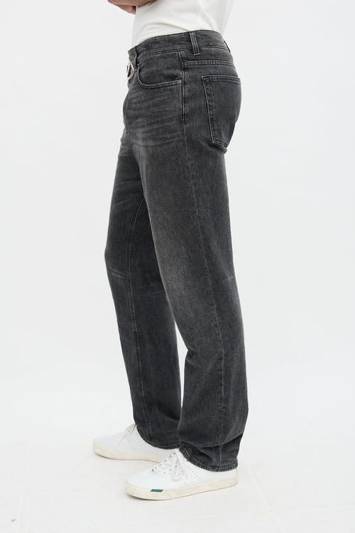 Diesel D-Rekiv 0ckah Logo Buckle Jeans