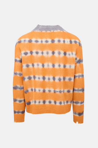 Distressed Wool Tie Dye Sweater