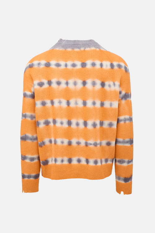 Distressed Wool Tie Dye Sweater