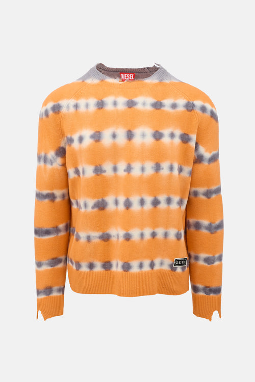 Distressed Wool Tie Dye Sweater