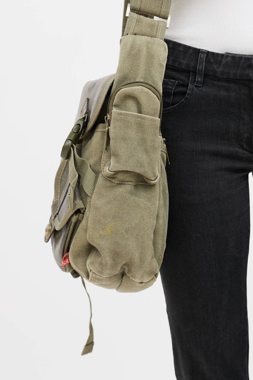 Diesel Leather Messenger Bag