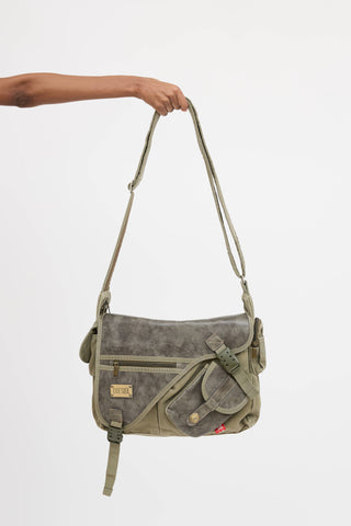Diesel Leather Messenger Bag