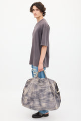 Diesel Grey & Cream Leather Dyed Tote Bag
