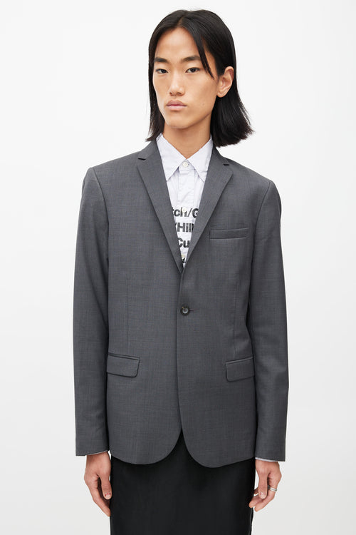 Diesel Grey Snap Button Blazer