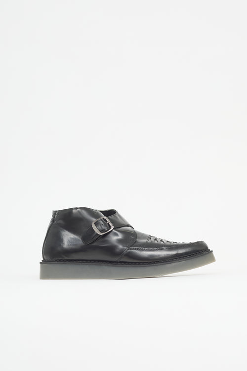 Diesel Leather Woven Dress Shoe