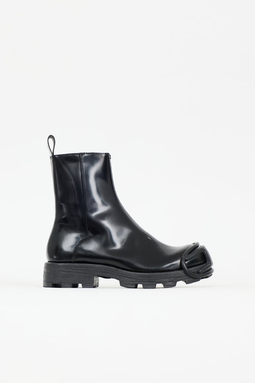 Diesel Leather D-Hammer Zip Boot