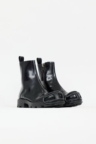 Diesel Leather D-Hammer Zip Boot