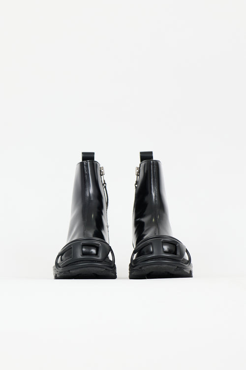 Diesel Leather D-Hammer Zip Boot