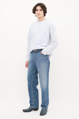 Diesel Medium Wash 1955 0lici Logo Plaque Jeans