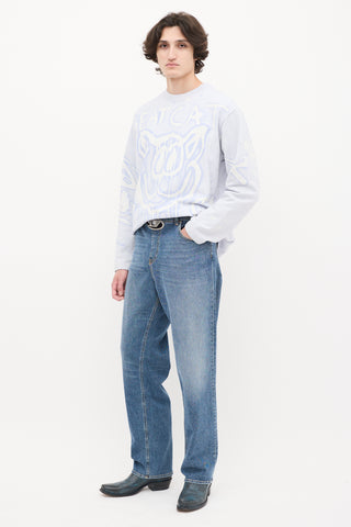 Diesel Medium Wash 1955 0lici Logo Plaque Jeans