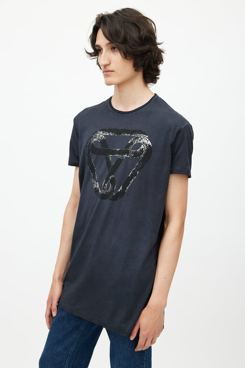 Diesel Navy & Black Logo T-Shirt