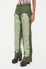 Diesel Green Layered Nylon P-Crossy Trouser