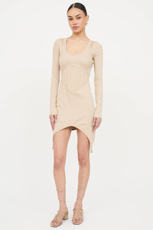 Dion Lee Knit Ribbed Corset Dress