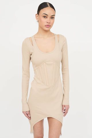 Dion Lee Knit Ribbed Corset Dress