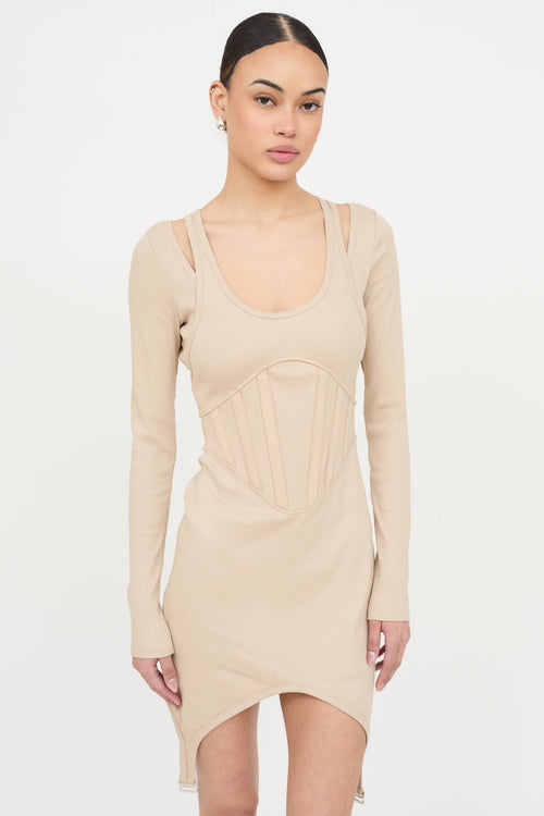 Dion Lee Knit Ribbed Corset Dress