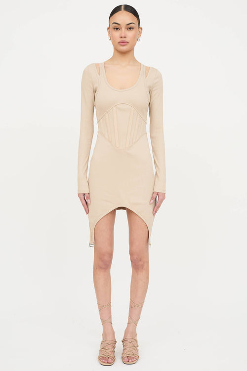 Dion Lee Knit Ribbed Corset Dress