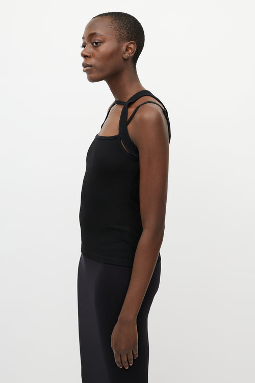 Dion Lee Black Double Strap Holster Tank Top