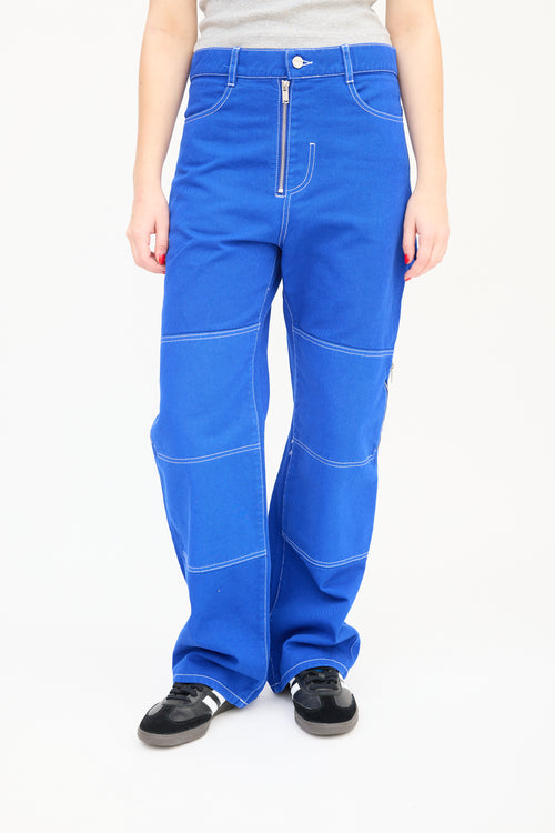 Dion Lee Blue Denim Work Pant