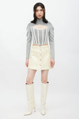 Dion Lee Grey & Cream Bolero Co-Ord Set