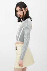 Dion Lee Grey & Cream Bolero Co-Ord Set
