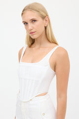 Dion Lee White Panelled Corset Top