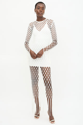 Dion Lee Knit Mesh Fringe Dress