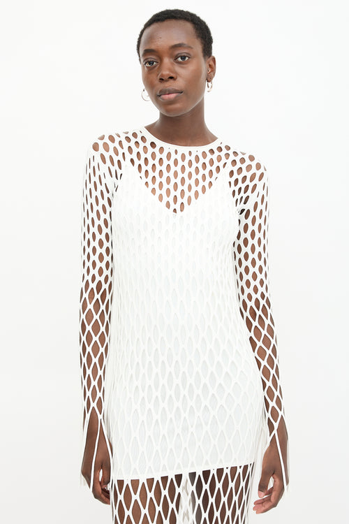 Dion Lee Knit Mesh Fringe Dress
