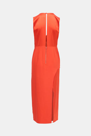 Dion Lee Silk Satin Asymmetrical Dress