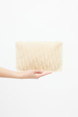 Dior 1970s Cream Monogram Canvas Clutch