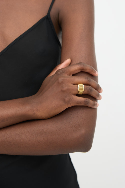 Dior 1975 Mesh Buckle Ring