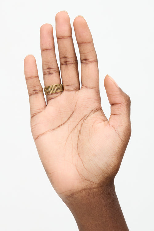 Dior 1977 Mesh Buckle Ring