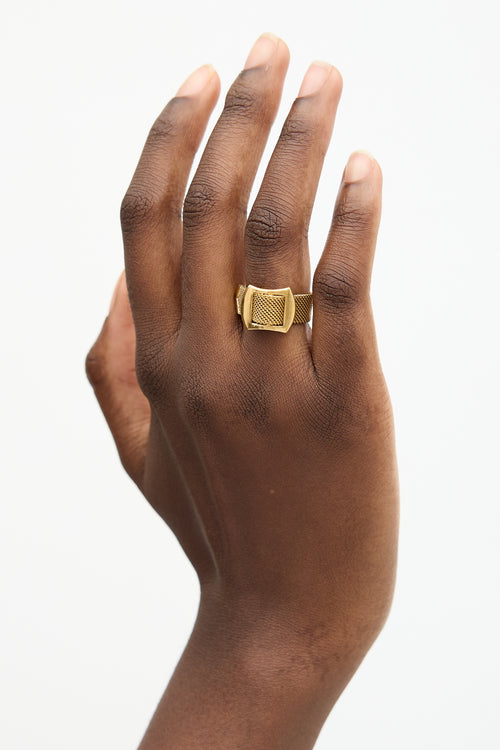 Dior 1976 Mesh Buckle Ring