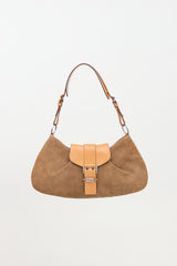 Dior 2002 Corduroy Buckled Shoulder Bag