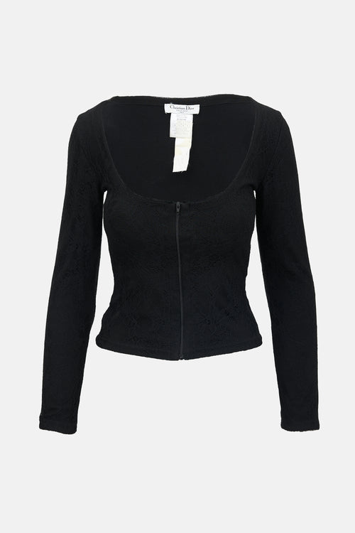 Dior 2004 Lace Long Sleeve Top